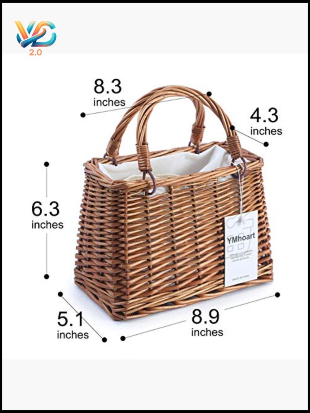 Straw Beach Tote Bag Handwoven Wicker Clutch Summer Rattan Crochet Purse - Picture 5 of 7